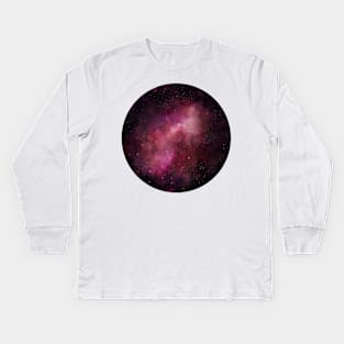 Pink galaxy Kids Long Sleeve T-Shirt